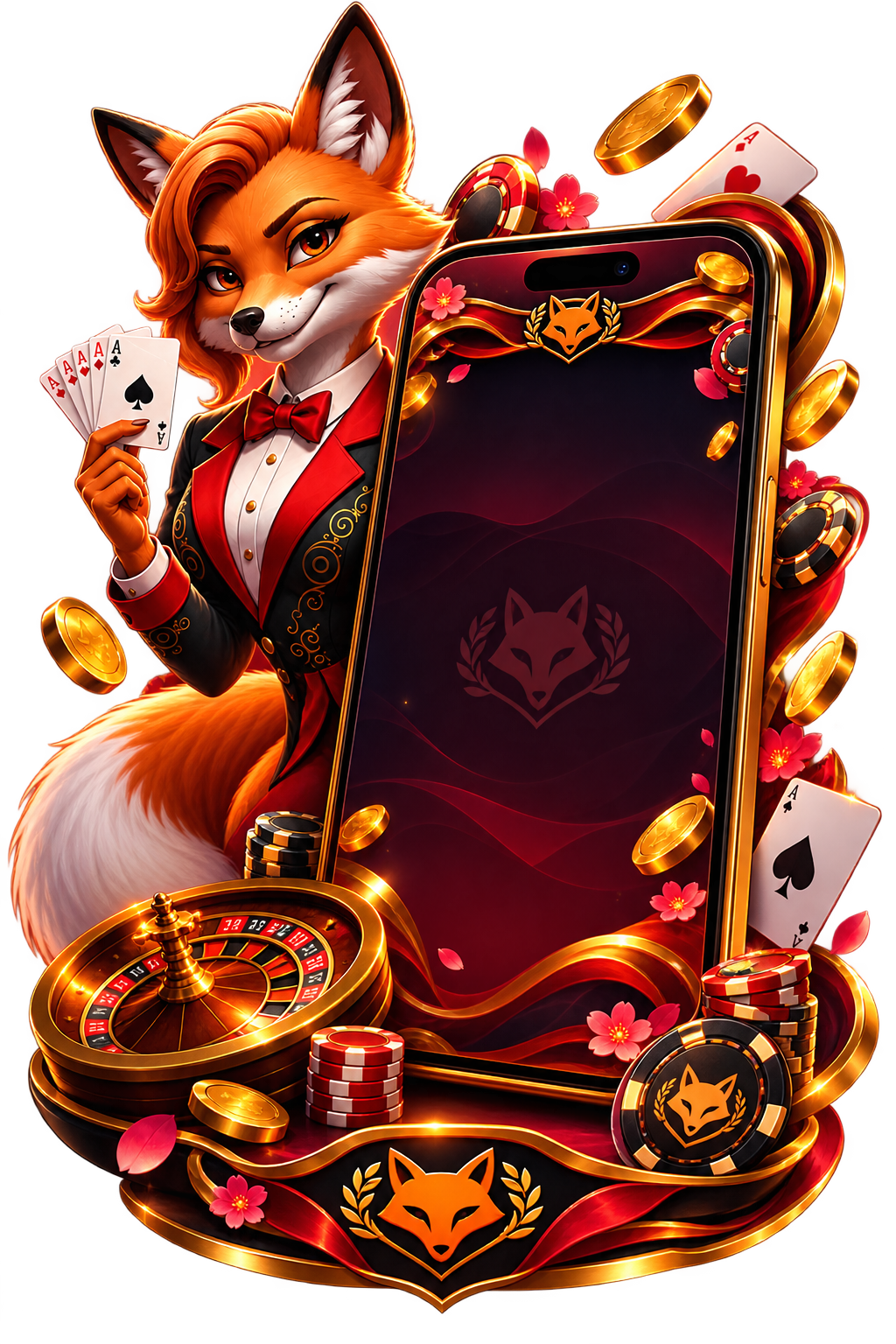 Kitsune Casino app displayed on a smartphone
